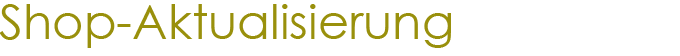 Shop Aktualisierung fr Raumausstatter
